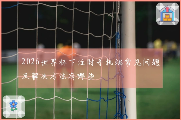 2026世界杯下注时手机端常见问题及解决方法有哪些